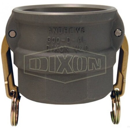 Dixon Type D Cam and Groove Coupler, 1-1/2 in Nominal, Female Coupler x FNPT End Style, Aluminum, Domestic 150-D-ALH